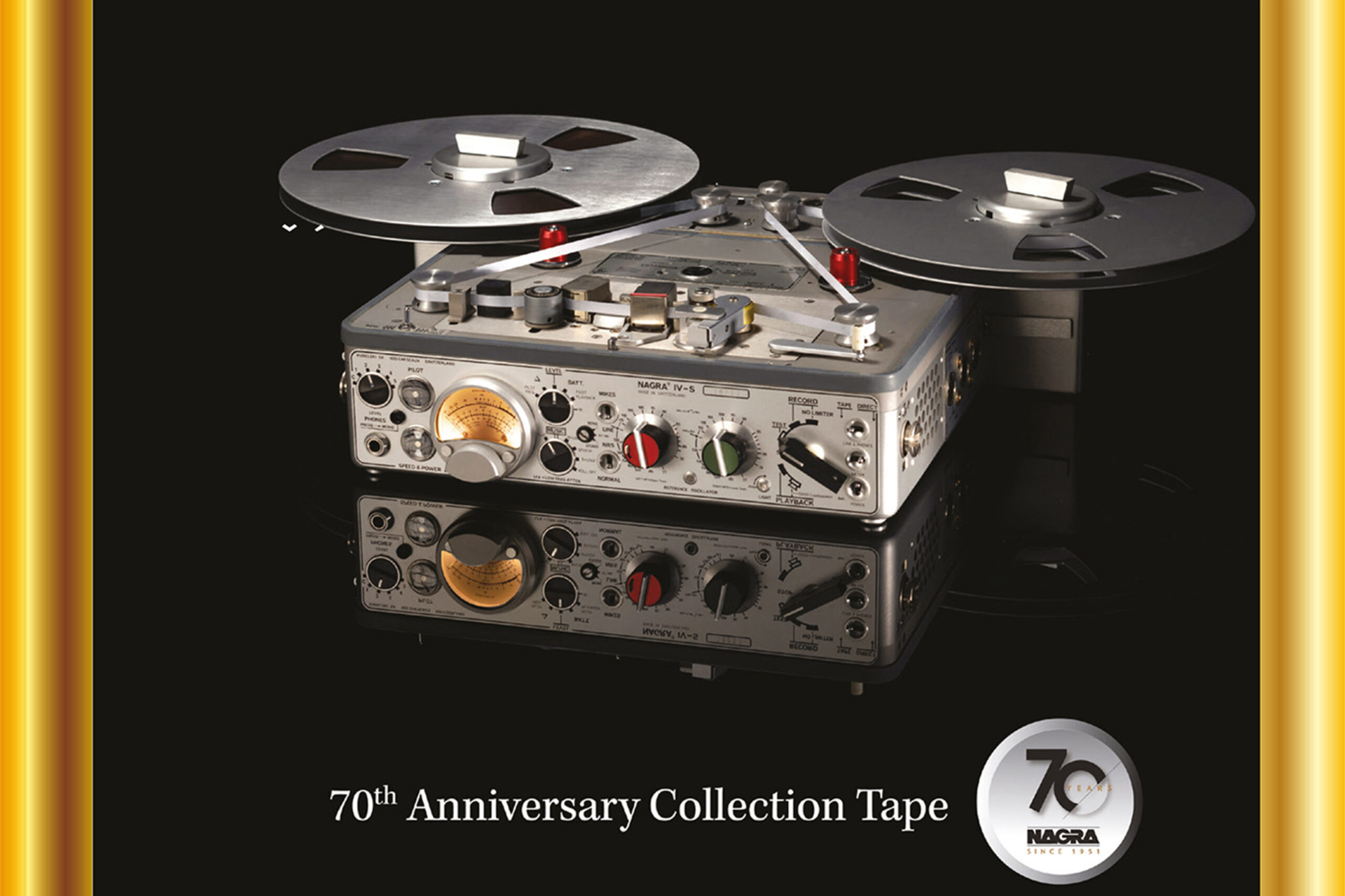 Магнитофоны Nagra и пластинка The Nagra 70th Anniversary