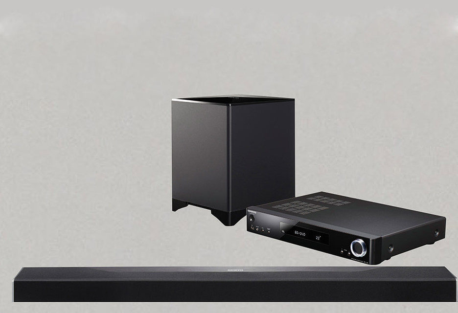 Система домашнего кинотеатра Onkyo LS7200 с поддержкой Dolby Atmos и DTS:X: саундбар, ресивер и сабвуфер