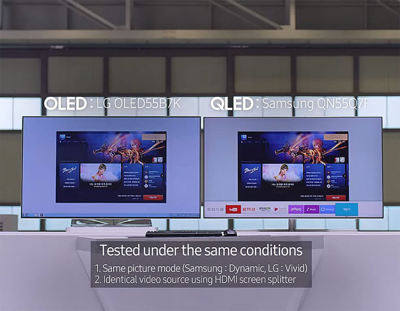 Samsung опубликовала видеосравнение деградации дисплеев OLED и QLED после 12 часов видеоигр