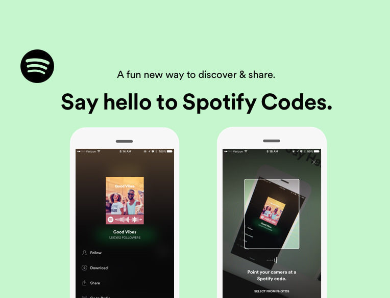 Spotify добавил к песням штрихкоды для быстрого расшаривания
