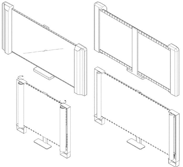 Samsung запатентовала горизонтальный сворачивающийся OLED-телевизор