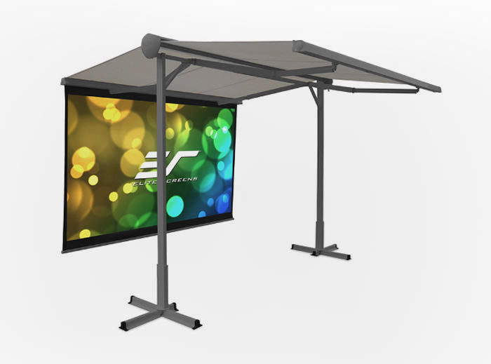 Elite Screens представила уличный проекционный экран с солнцезащитным навесом Yard Master Awning Series
