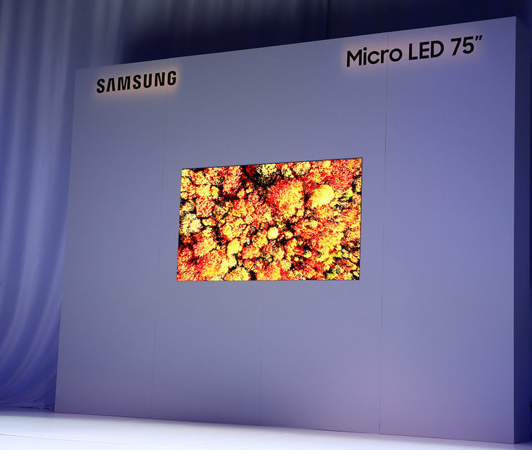 Samsung показала 75- и 219-дюймовый модульные MicroLED-телевизоры