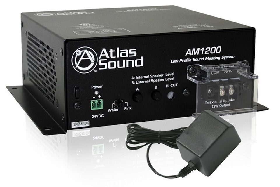 Atlas Sound представила автономную звуковую маскирующую систему для небольших помещений AM1200