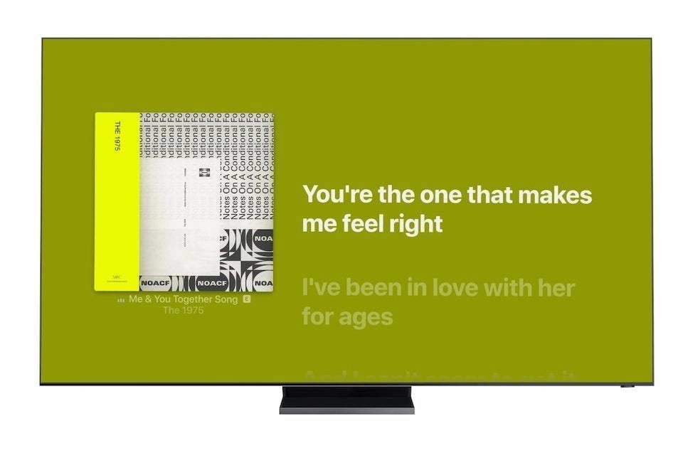 Синхронизация текстов Apple Music заработала на Samsung Smart TV
