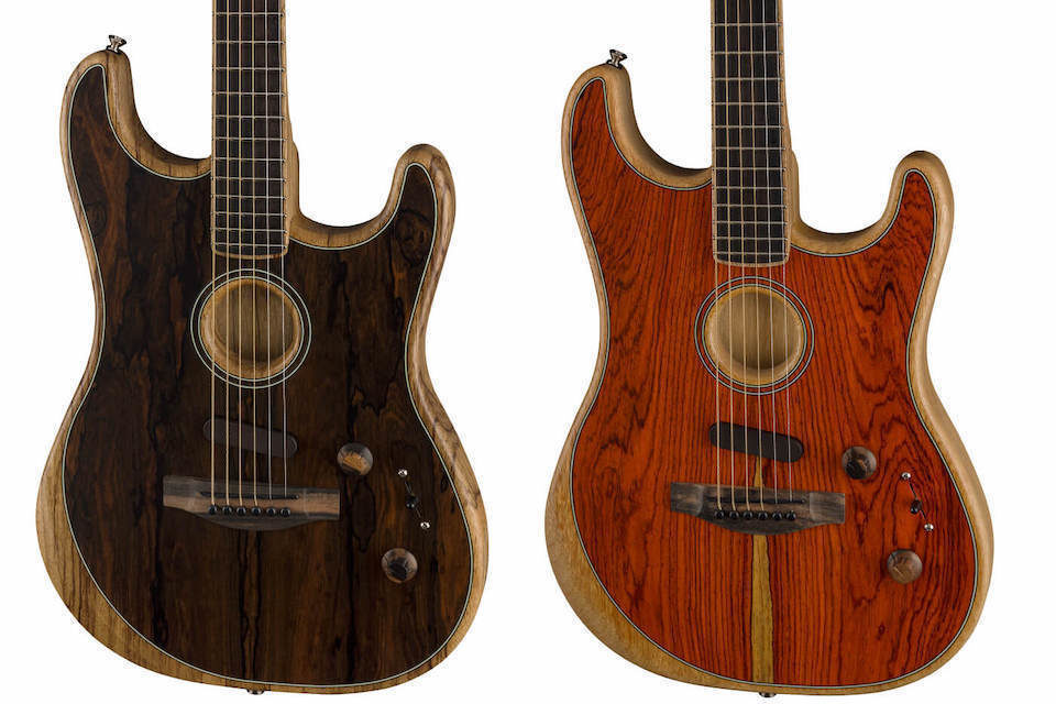 Fender анонсировала серию гитар из экзотической древесины American Acoustasonic Stratocaster