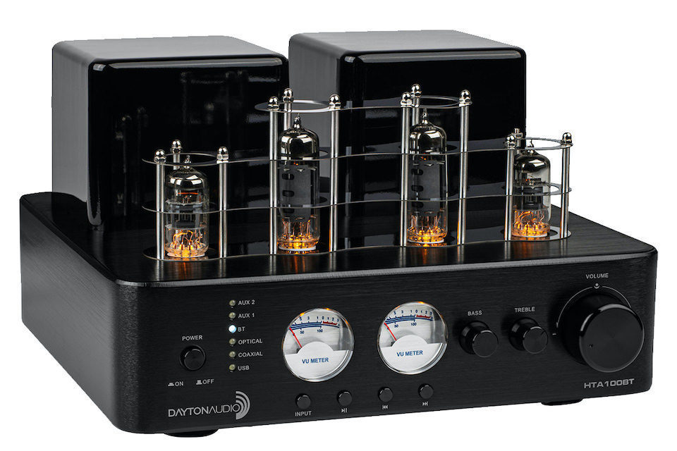 Гибридный усилитель Dayton Audio HTA100BT: ламповое звучание класса D