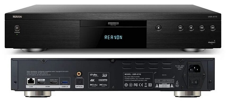 Reavon UBR-X110 — универсальный 4K UHD Dolby Vision SACD Blu-ray плеер