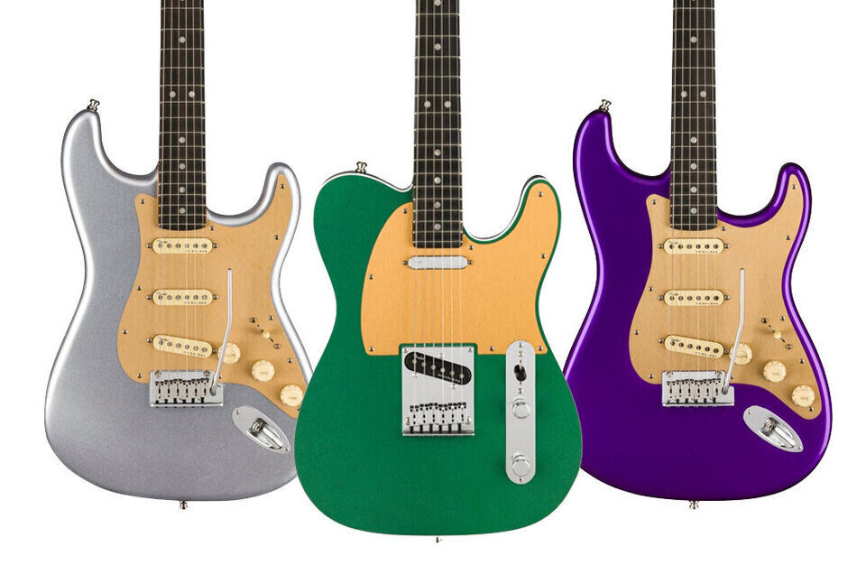 В люксовой линейке электрогитар Fender American Ultra появились лимитированные модели с позолоченными пикгардами