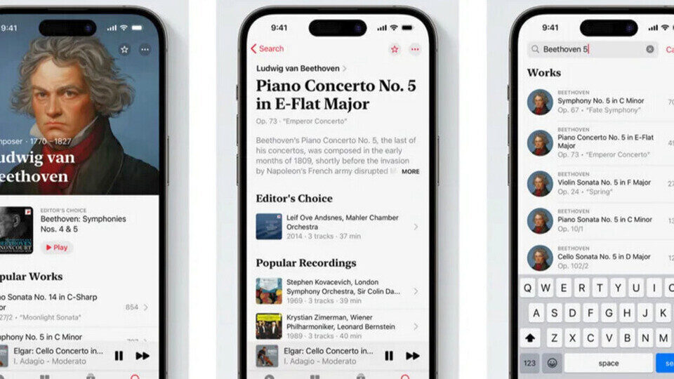 Стриминговый сервис Apple Music Classical стартует в конце марта с объемным звуком и Hi-Res